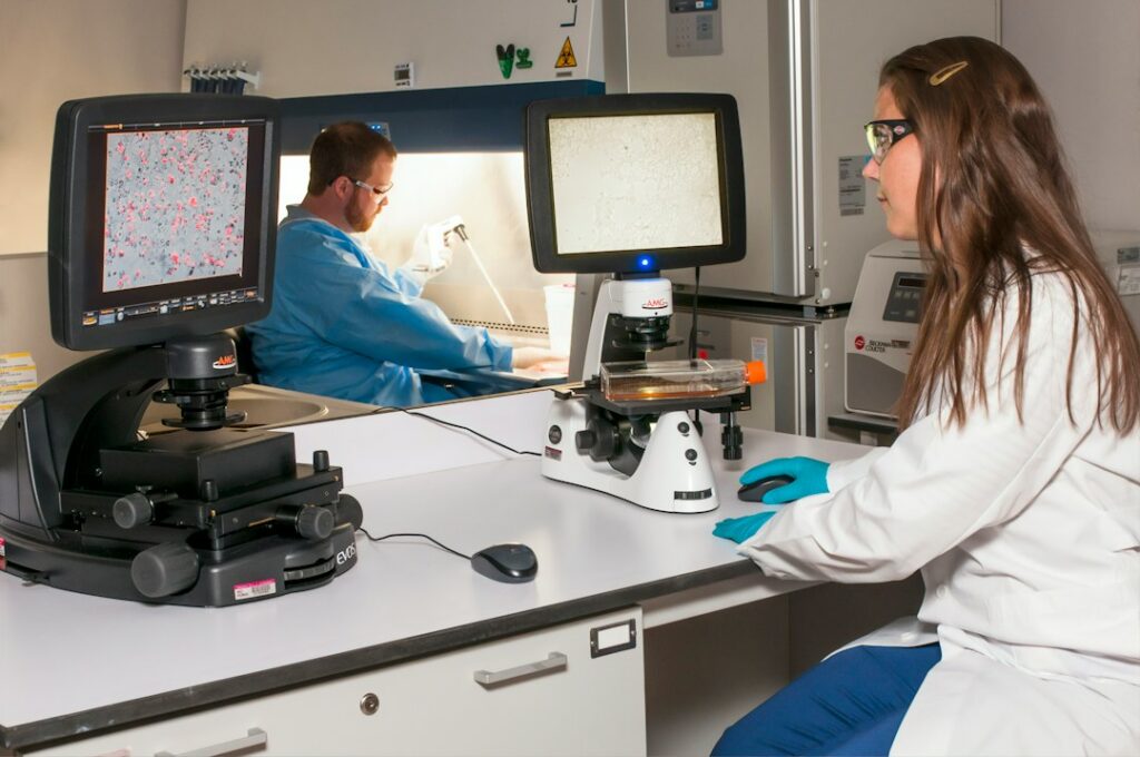 Advanced spectroscopy and elemental analysis instruments in a modern laboratory